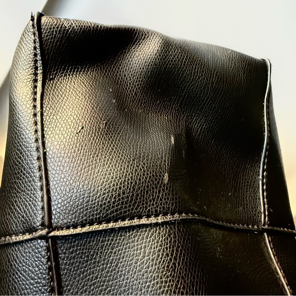 Urban Expressions Marlin Vegan Leather Crossbody Convertible Large Tote Black - Picture 6 of 11